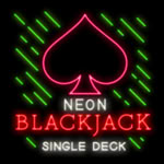 Neon Blackjack Single Deck by Fugaso - Neonslots